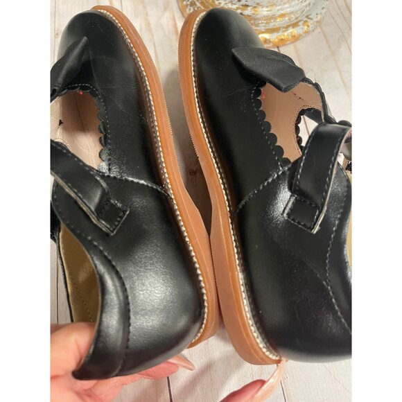 GINFIVE Girls Mary Jane Black Bow Dress Shoe sz 12 - Picture 5 of 10